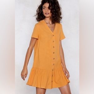 Nasty Gal Orange Ruffle Dress